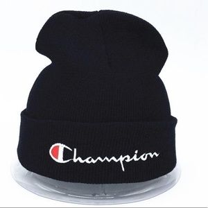 Unisex embroidered “ Champion” skullies.
